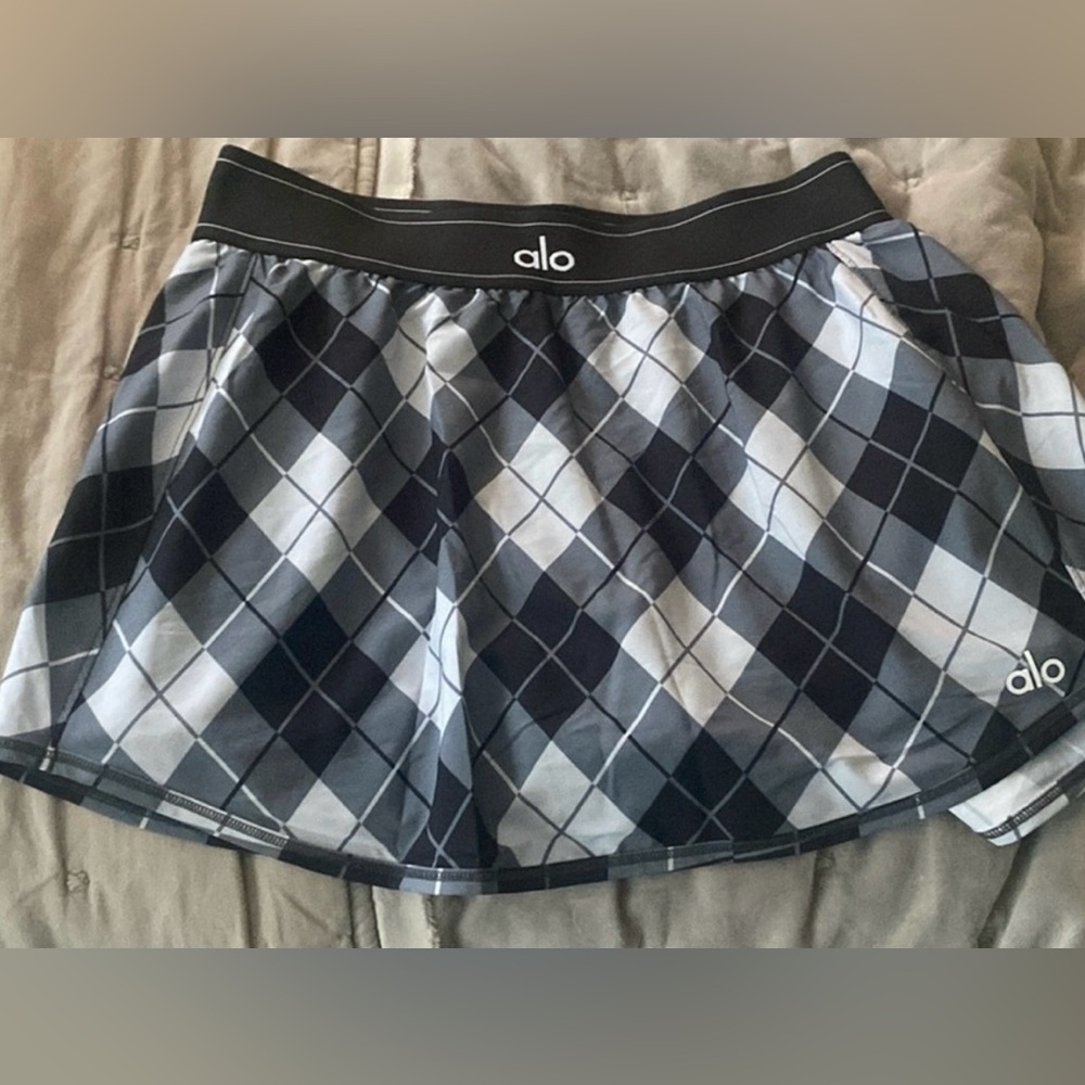 Alo Yoga plaid tennis skirt small